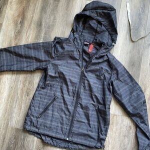 Zella jacket small jacket with hood black & gray
